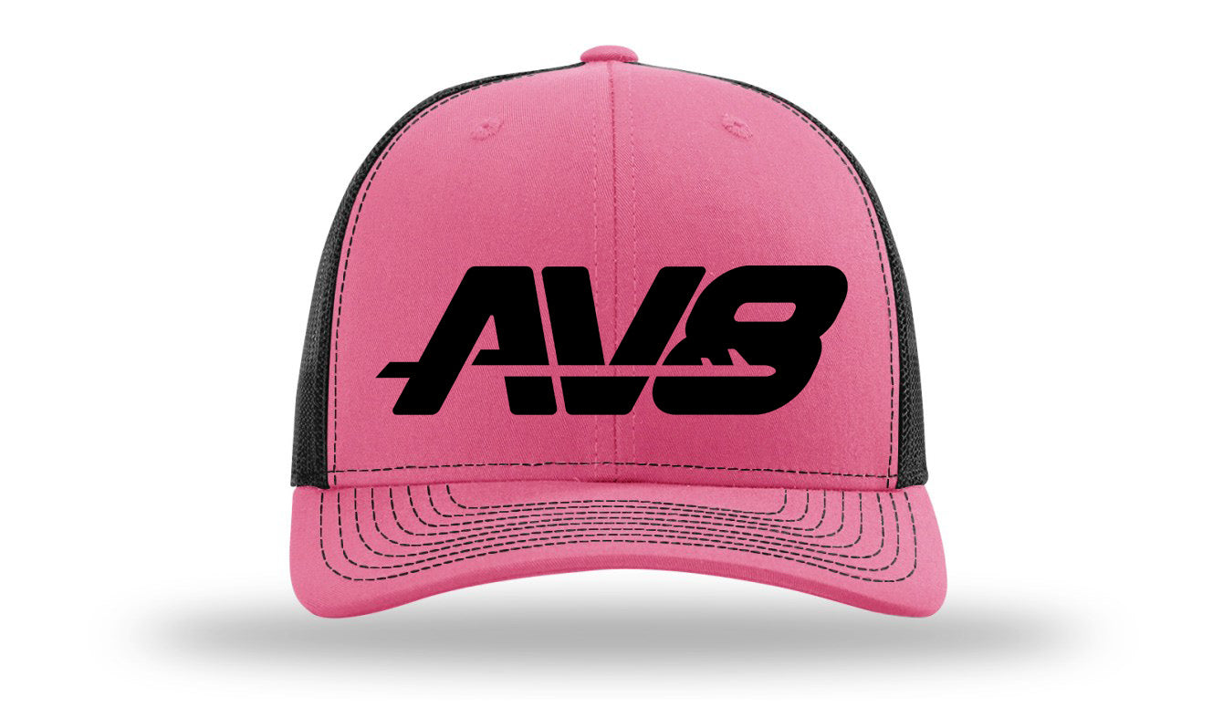 AV8 Black Logo Trucker Hat